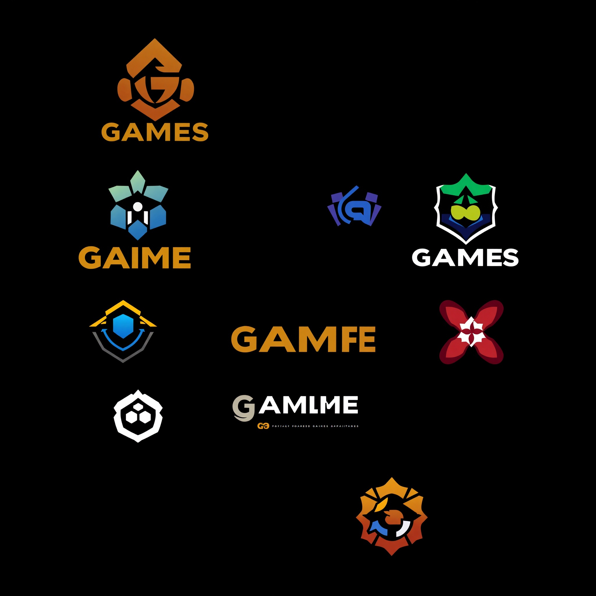 Diseño de logos modernos para marcas de juegos digitales
